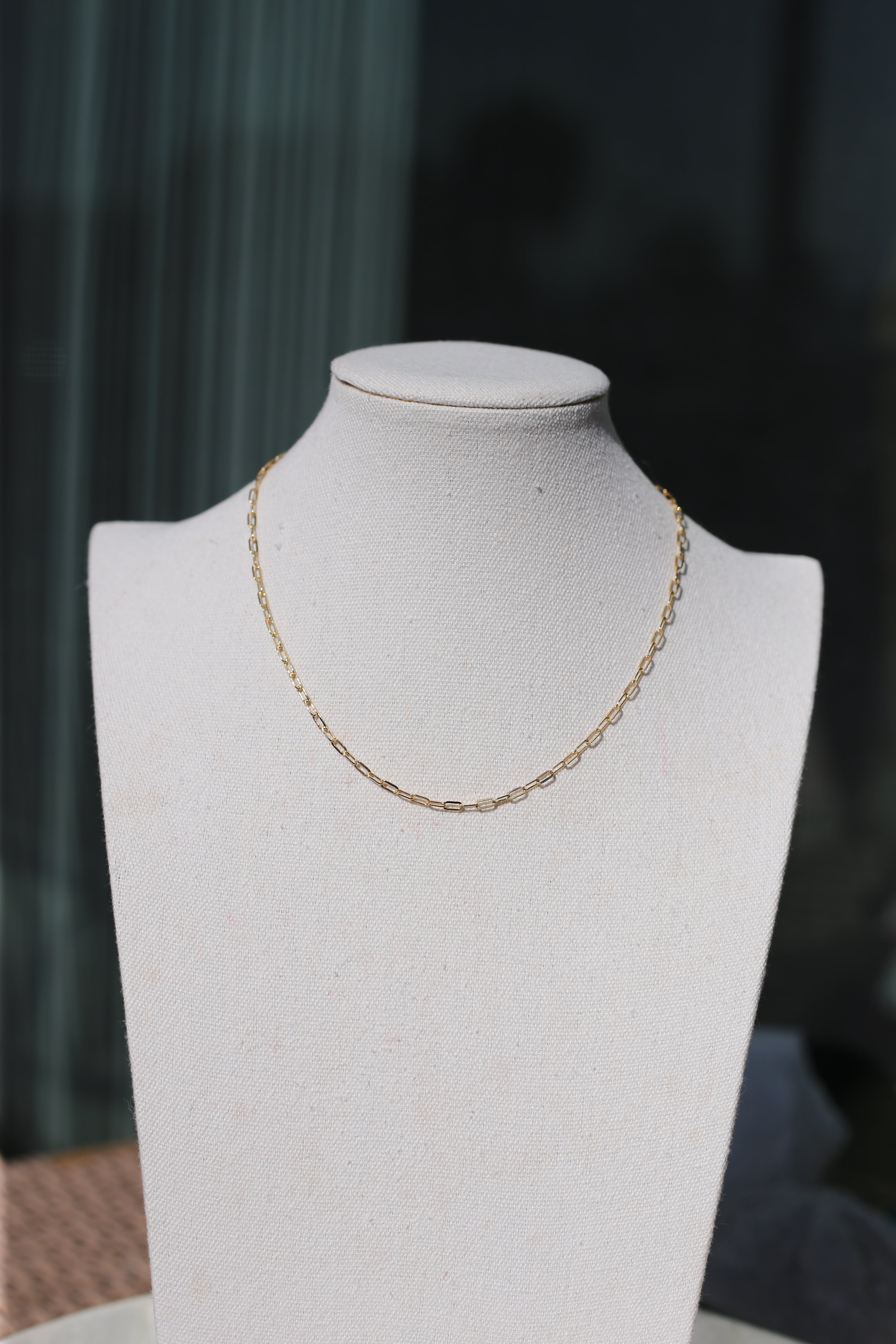 Small Paper Clip Chain Necklace