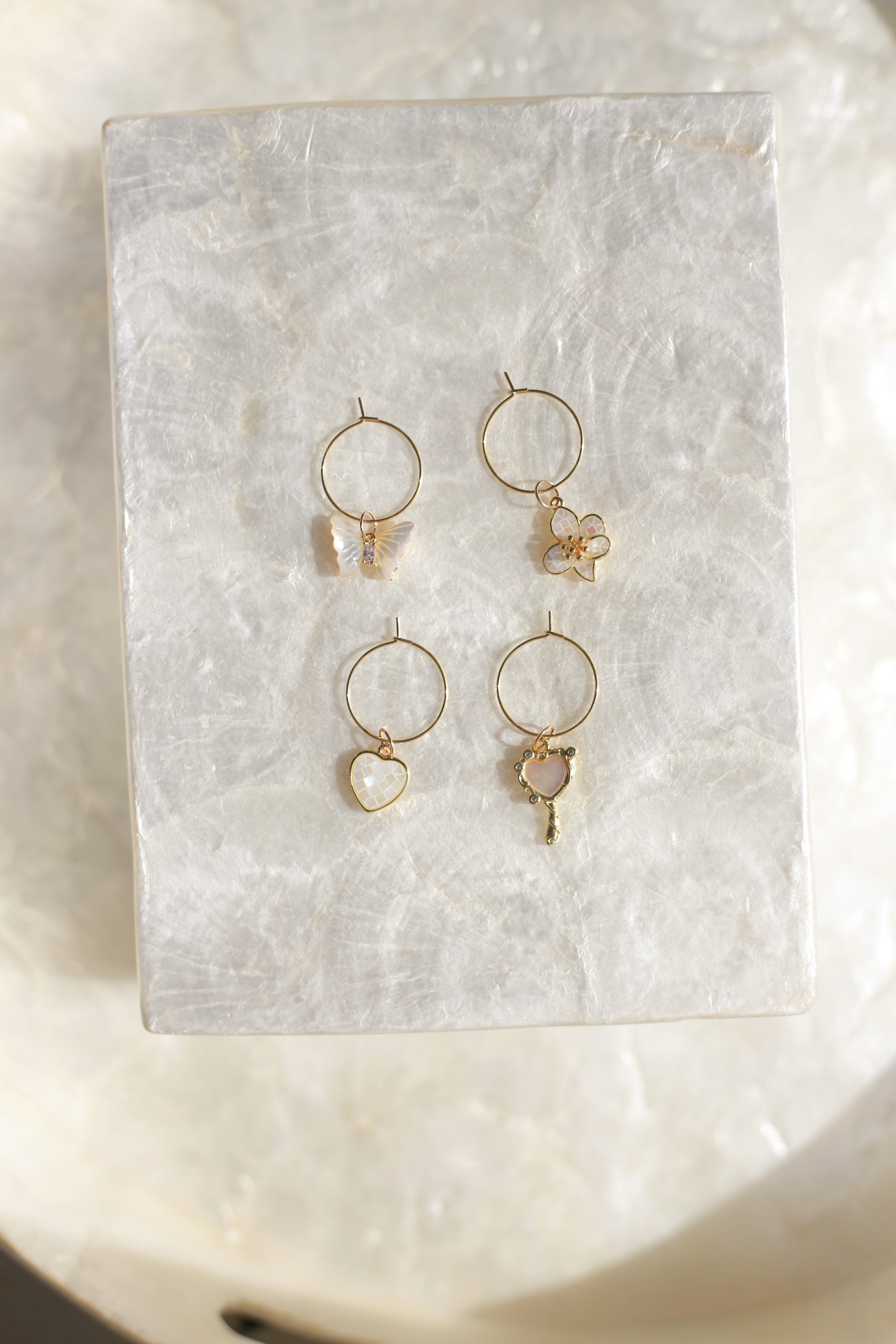 Pearlescent Wine Glass Charms