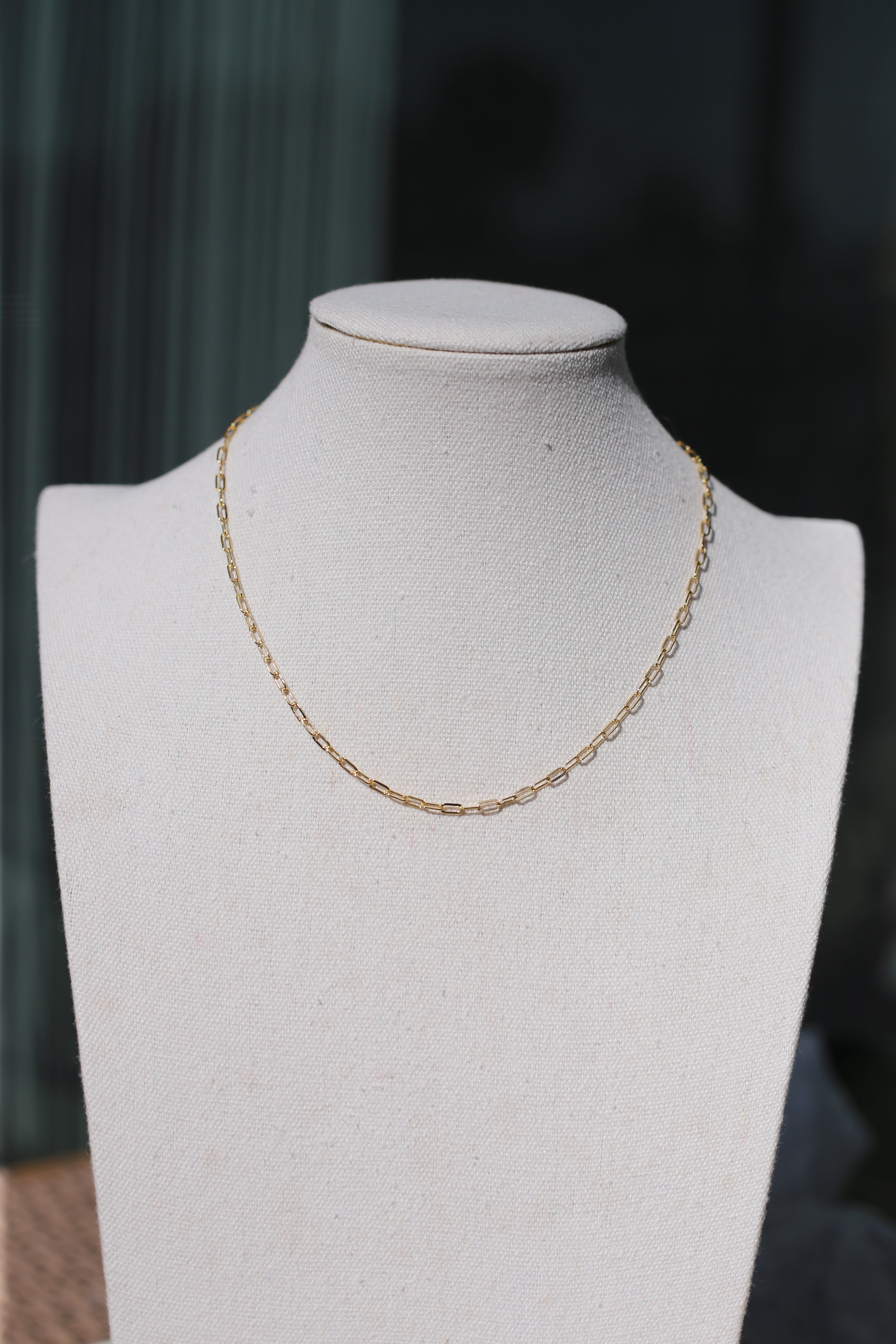 Small Paper Clip Chain Necklace