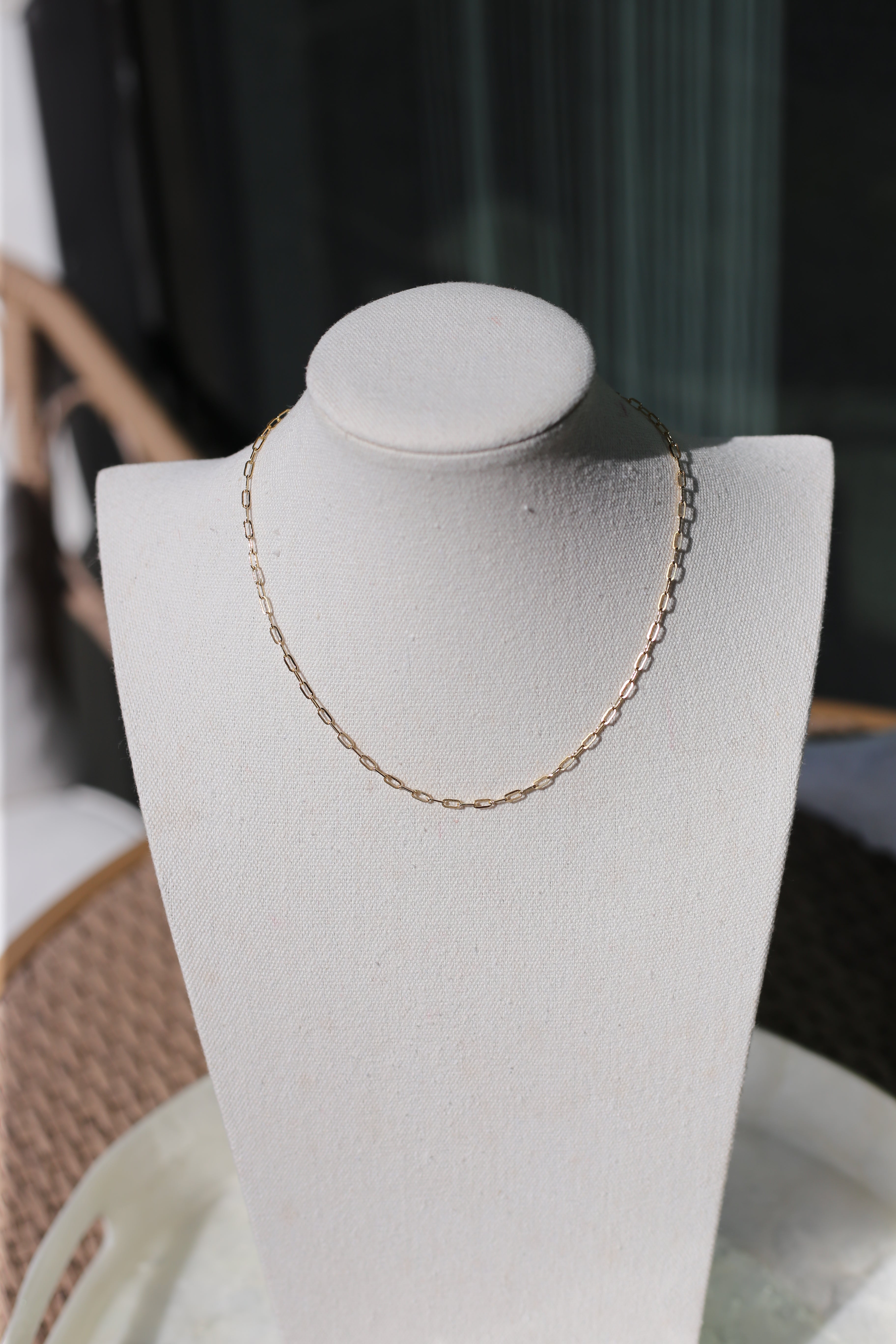 Small Paper Clip Chain Necklace