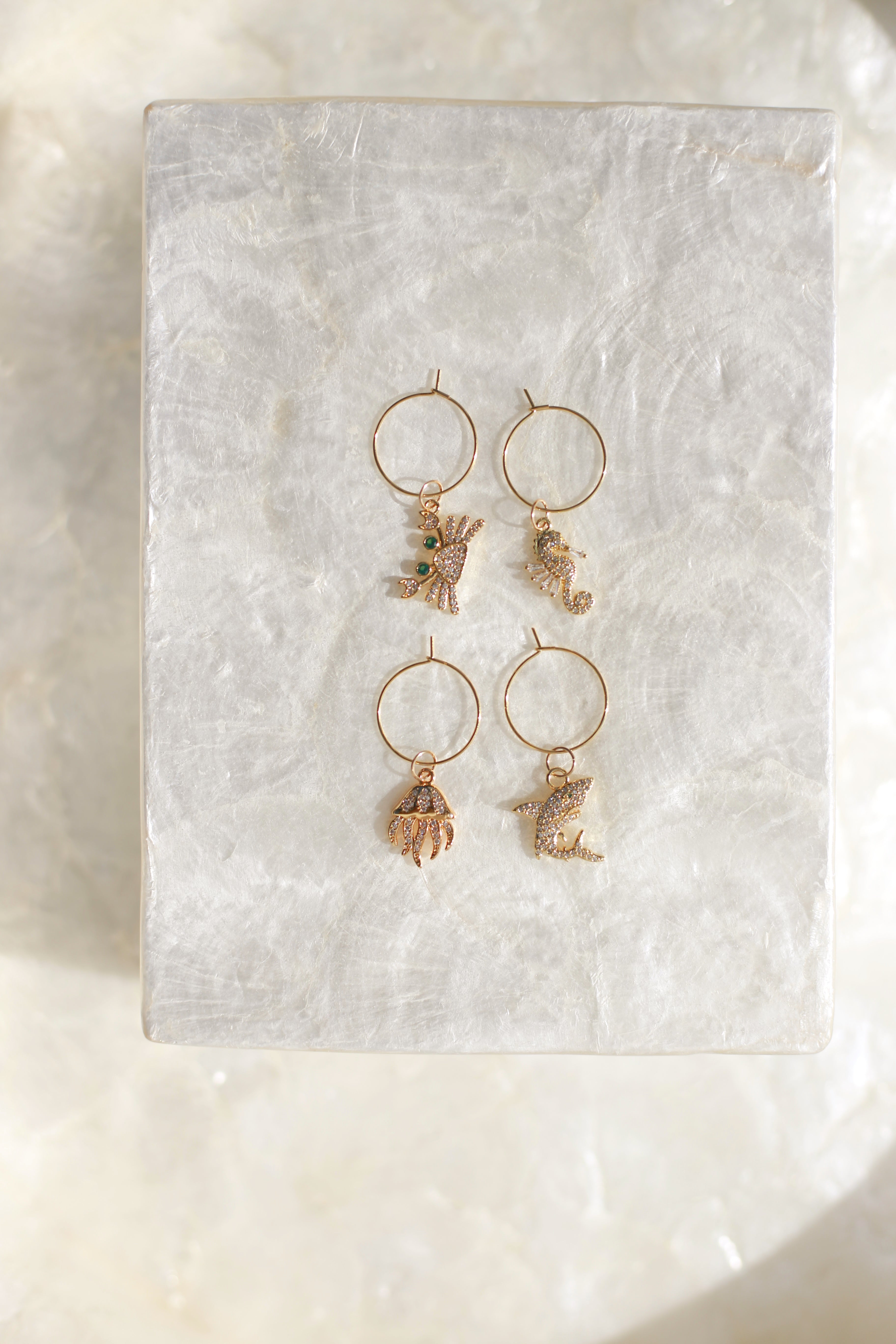 Sea Life Wine Glass Charms