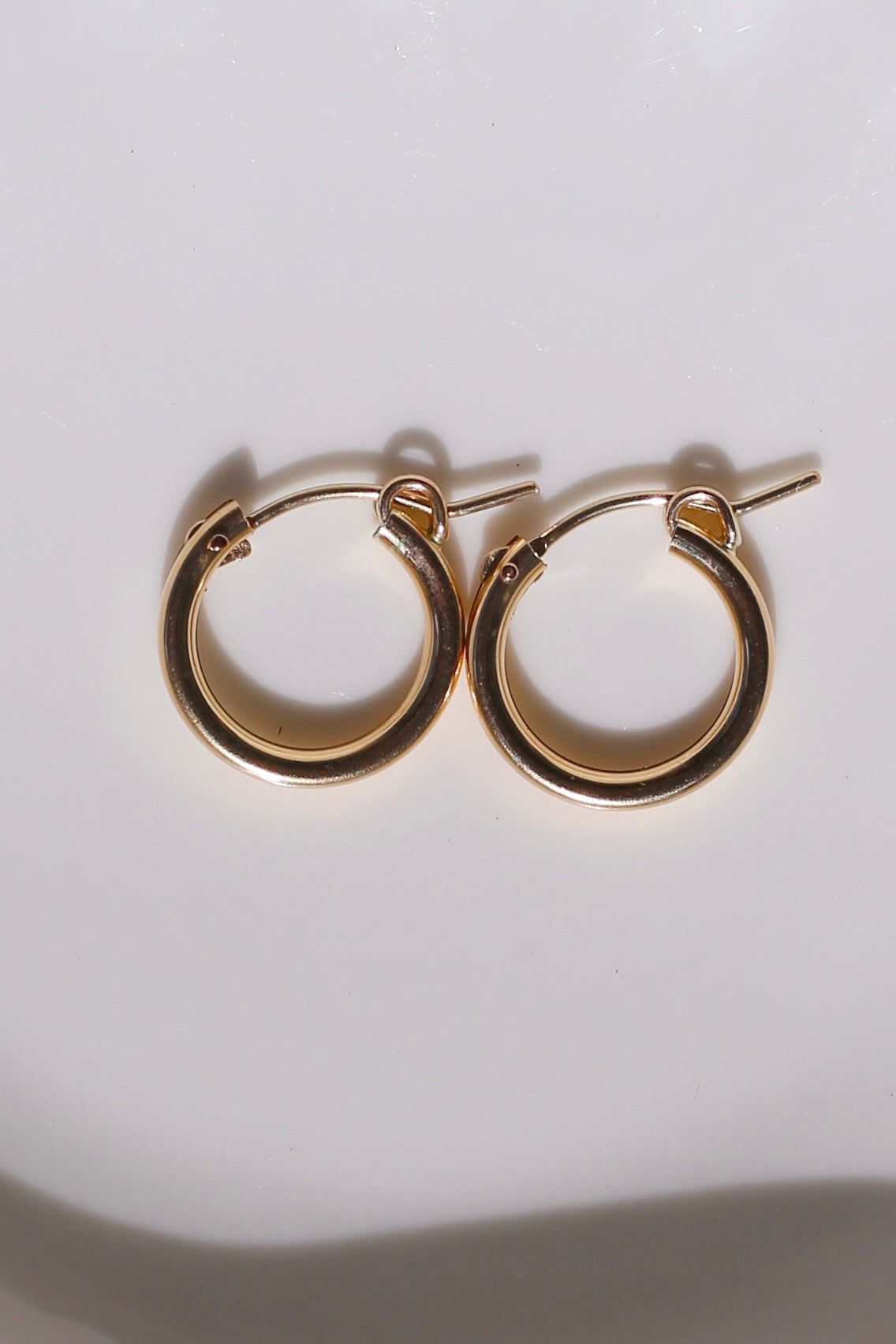 Pearl Cross Huggie Earrings