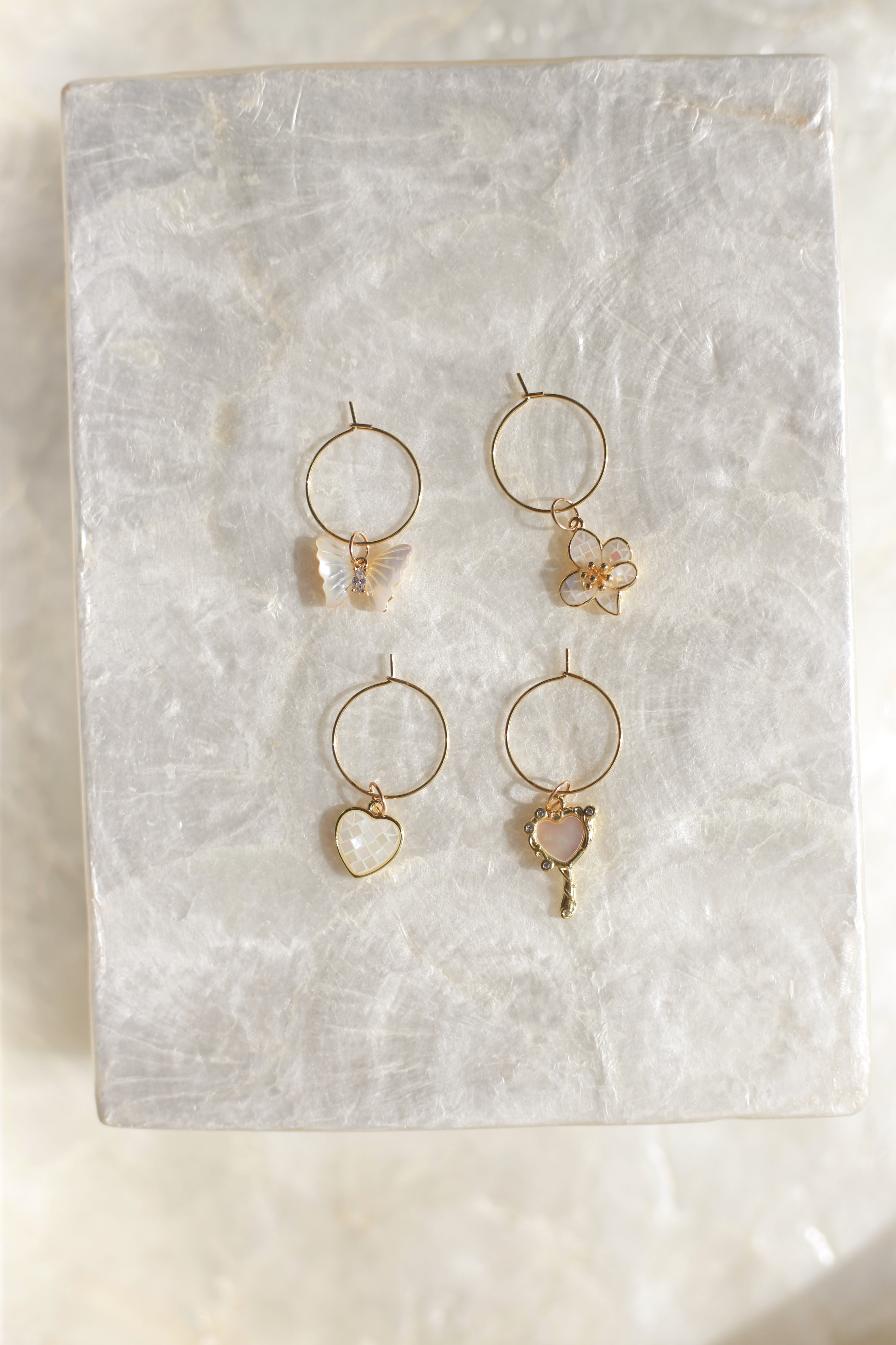 Pearlescent Wine Glass Charms