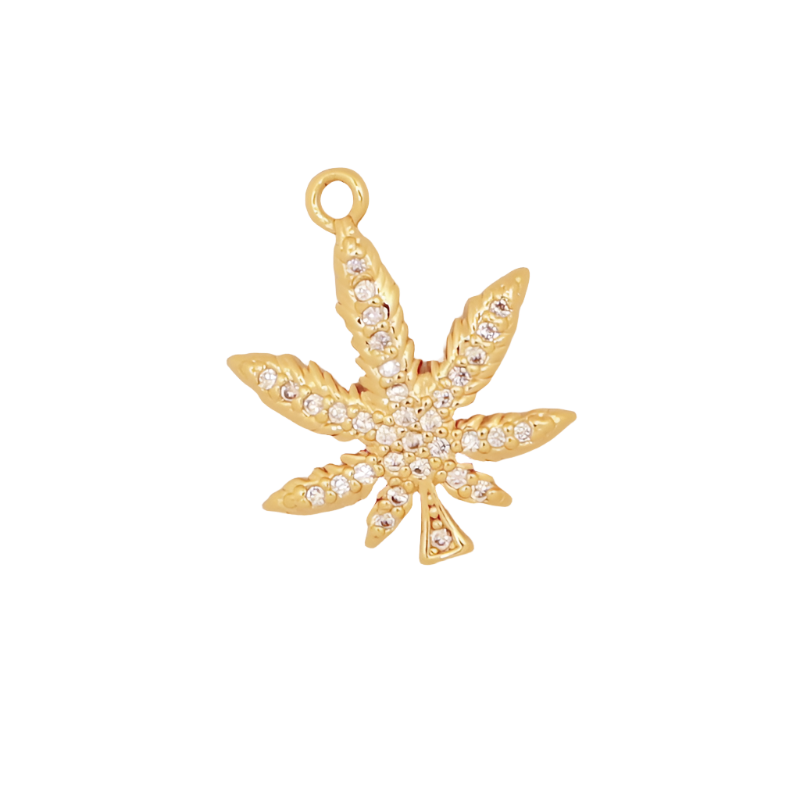 CZ Gold Mary Jane Charm