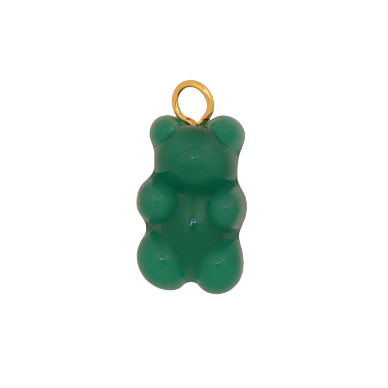 Dark Green Gummy Bear Charm