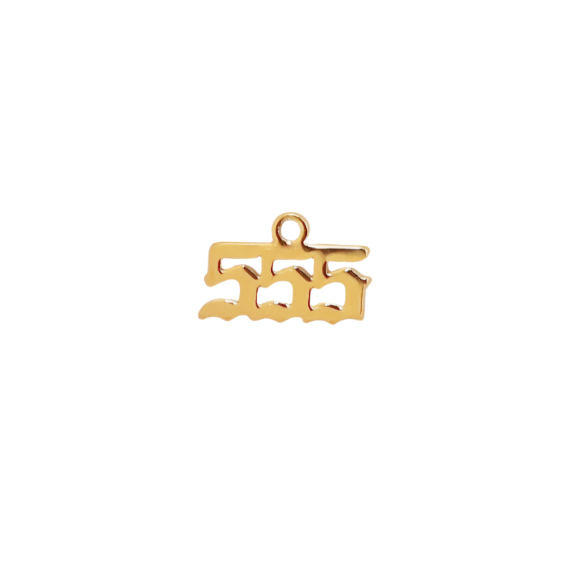 Gold Angel Number 555 Charm