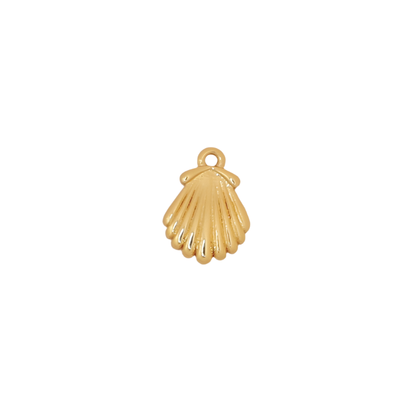 Gold Dainty Scallop Charm