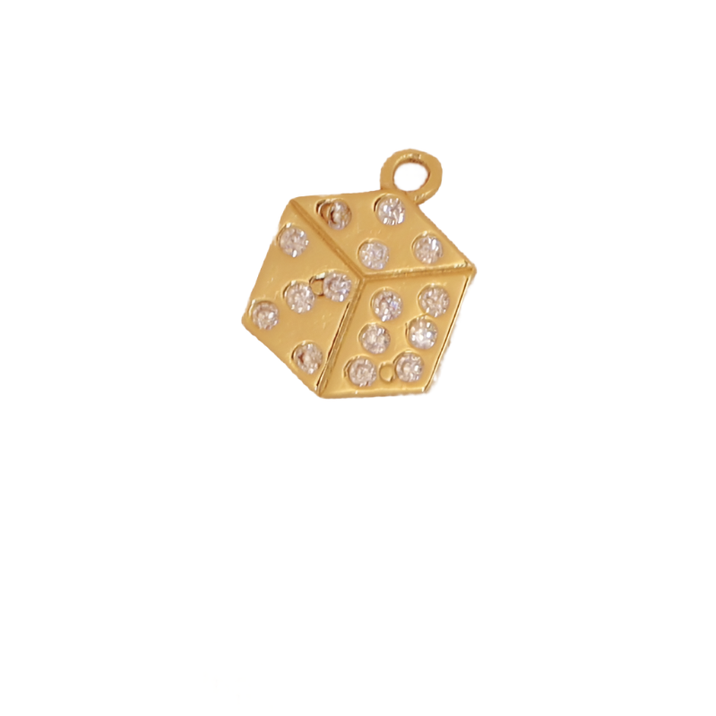 Gold Dice Charm
