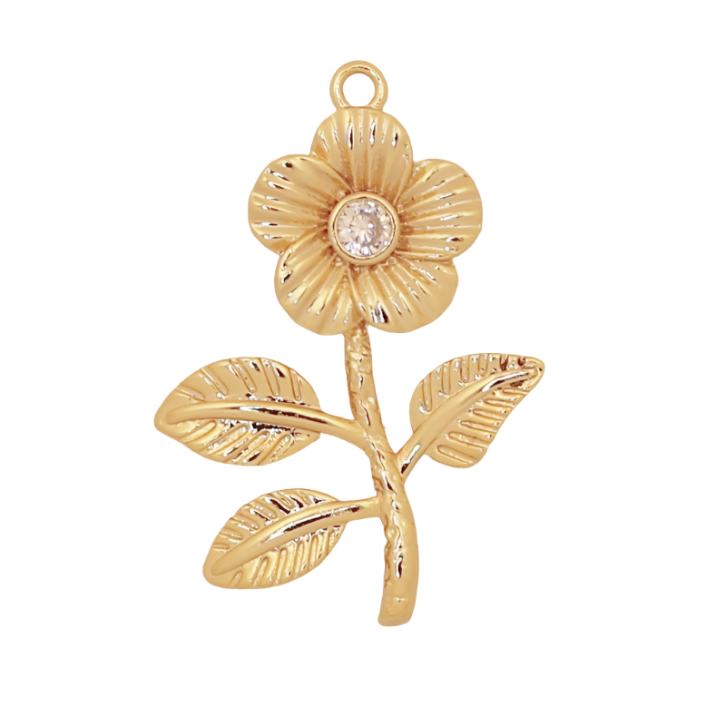 Gold Flower Charm