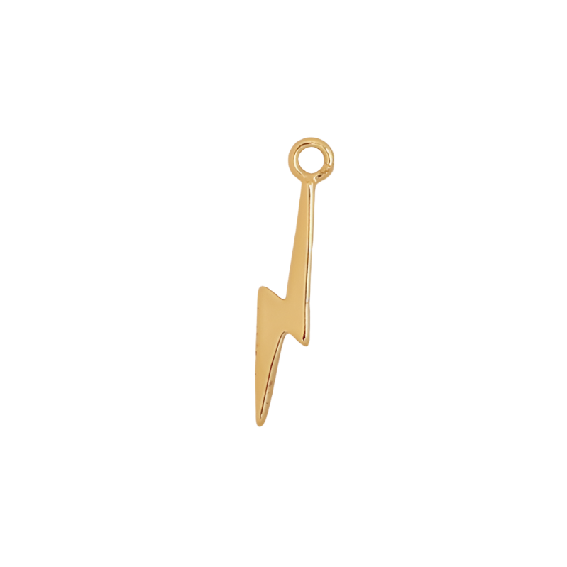 Gold Lightning Bolt Charm
