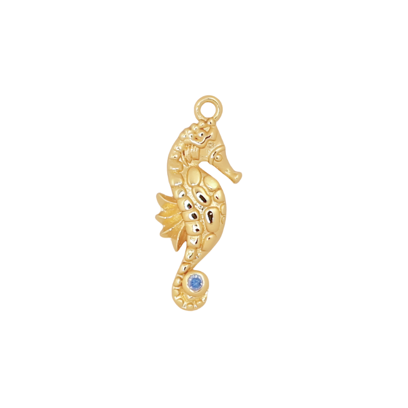 Gold Seahorse Charm