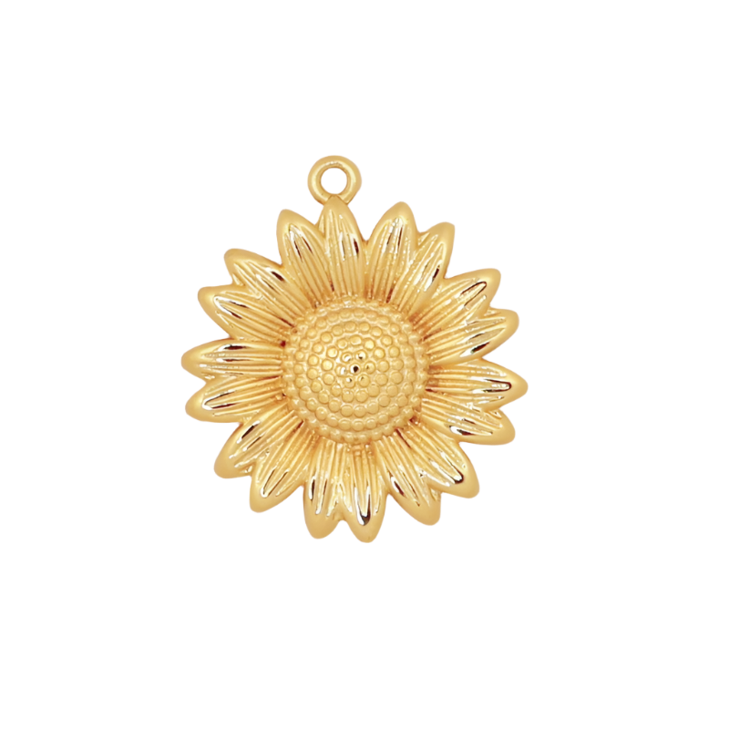 Gold Sunflower Charm