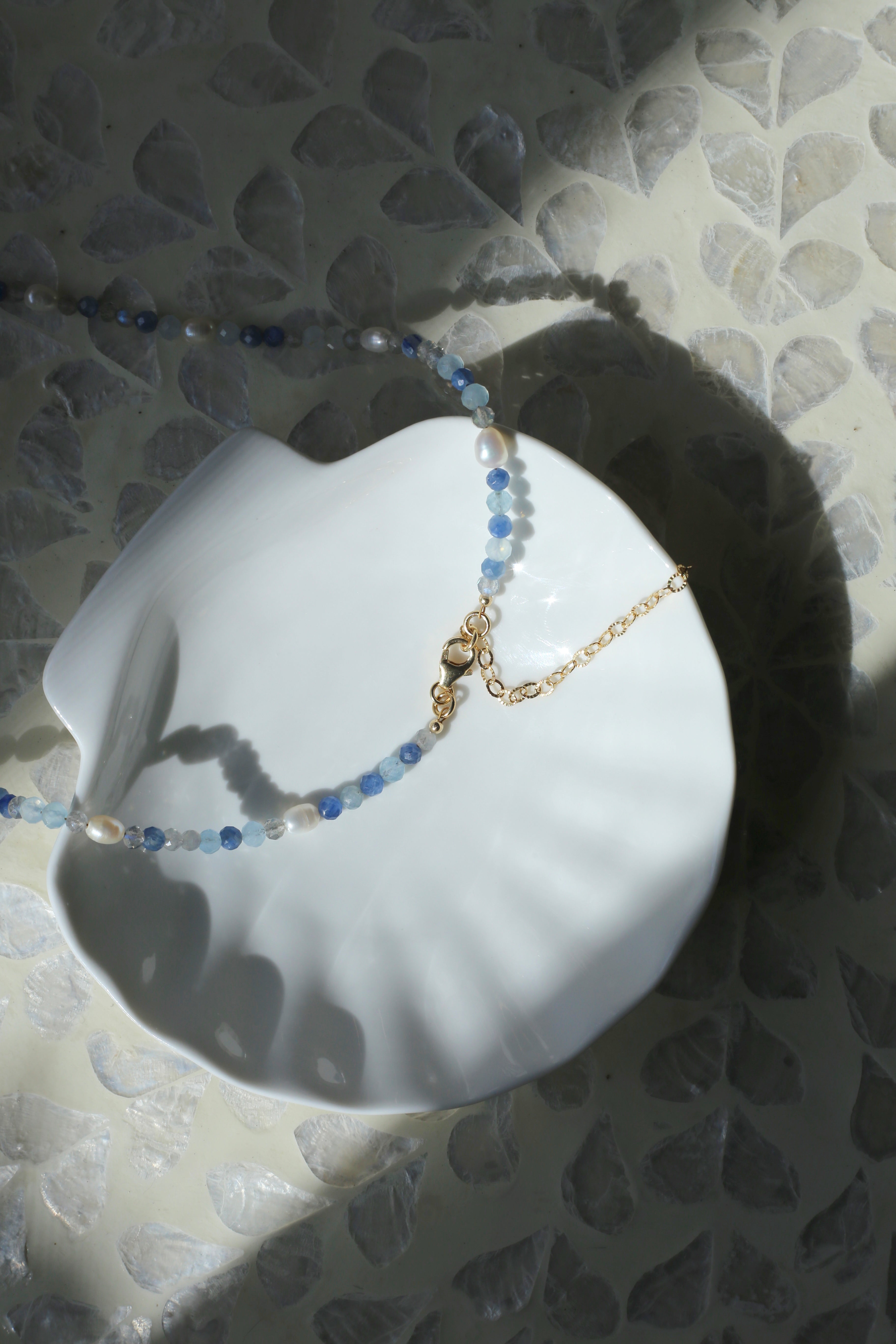 Grace Gemstone AAA Freshwater Pearl Gold Cross Necklace Clasp 2