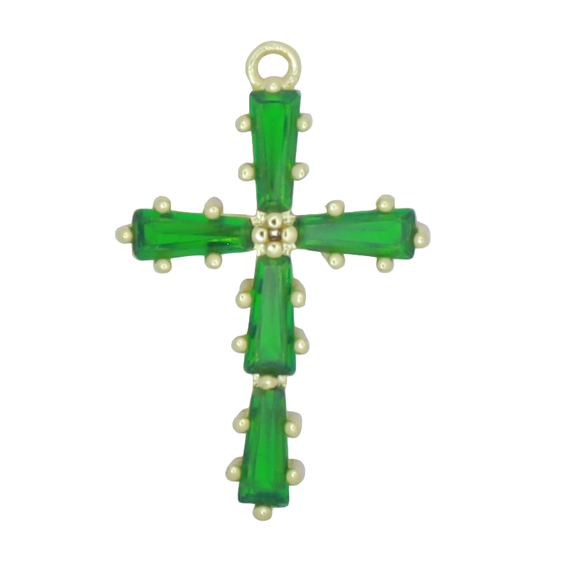 CZ Baguette Cross Charm