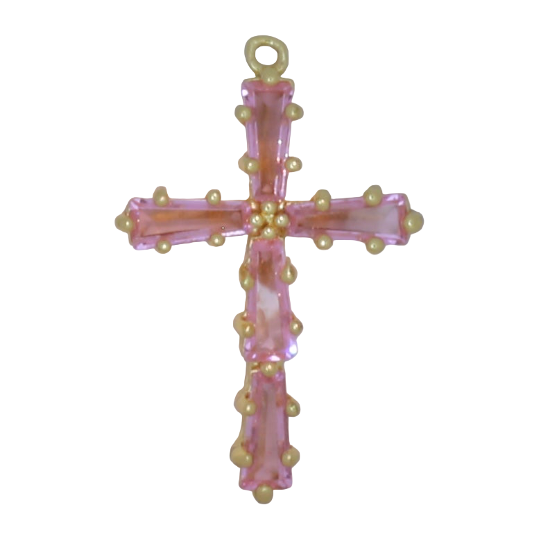 CZ Baguette Cross Charm