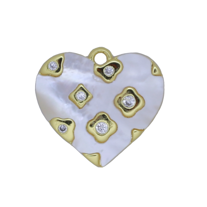 Mother of Pearl Heart Charm
