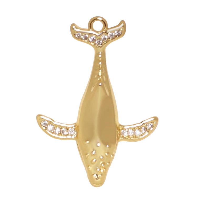 Gold Whale Charm