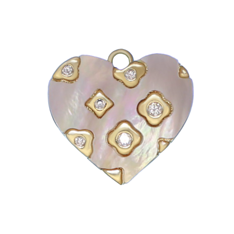 Mother of Pearl Heart Charm