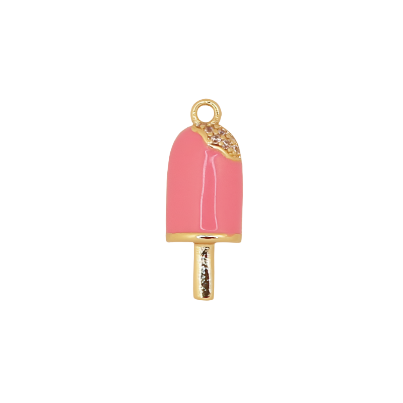 Pink Gold Popsicle Charm