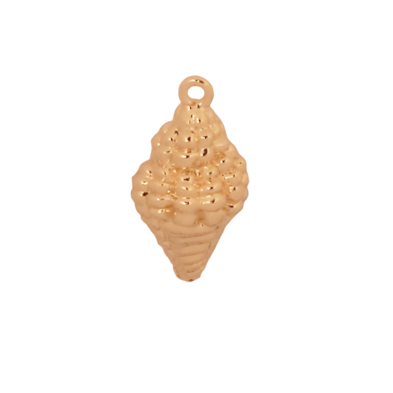 Small Gold Conch Shell Charm
