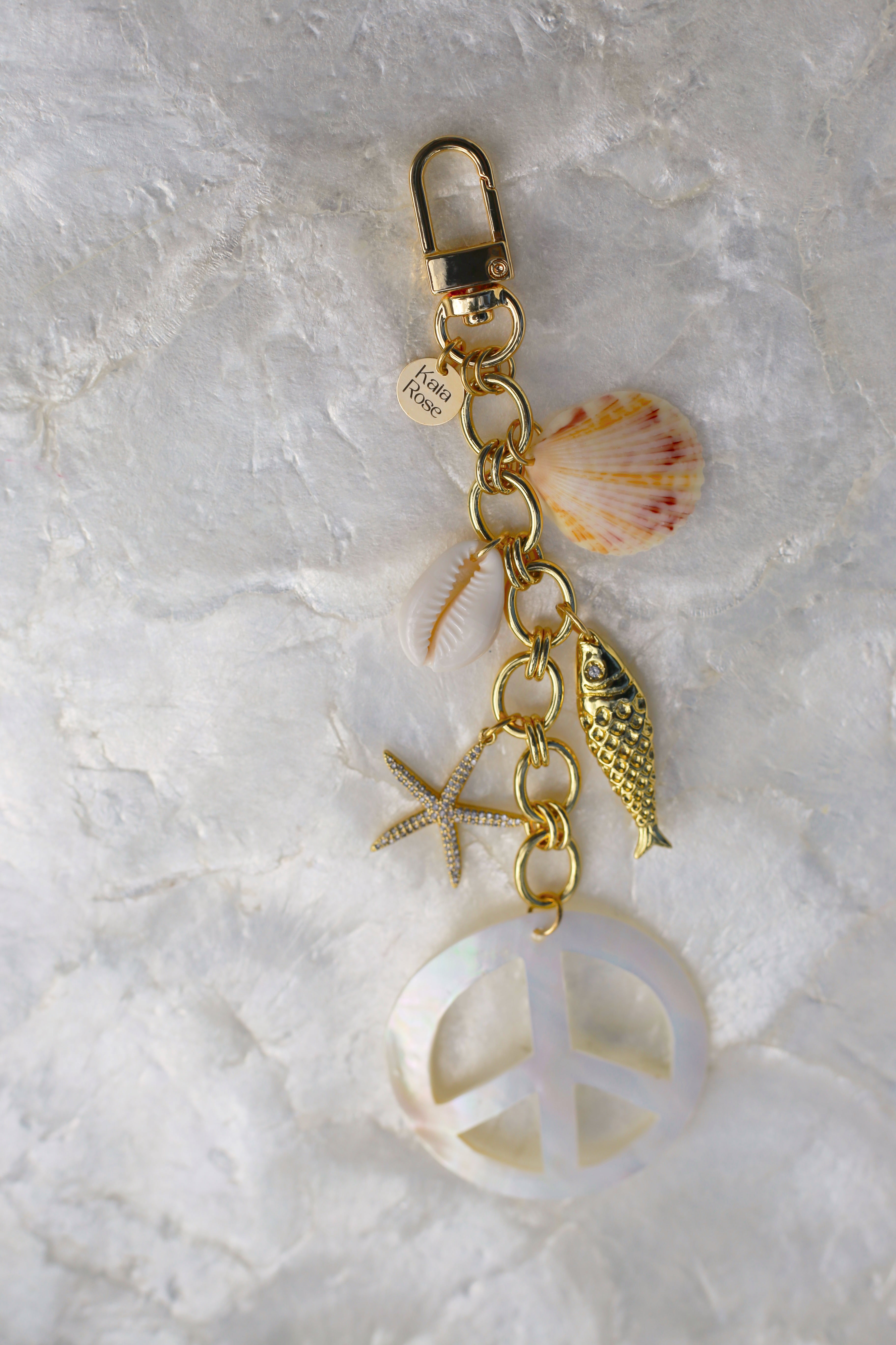 Peace Sign Bag Charm