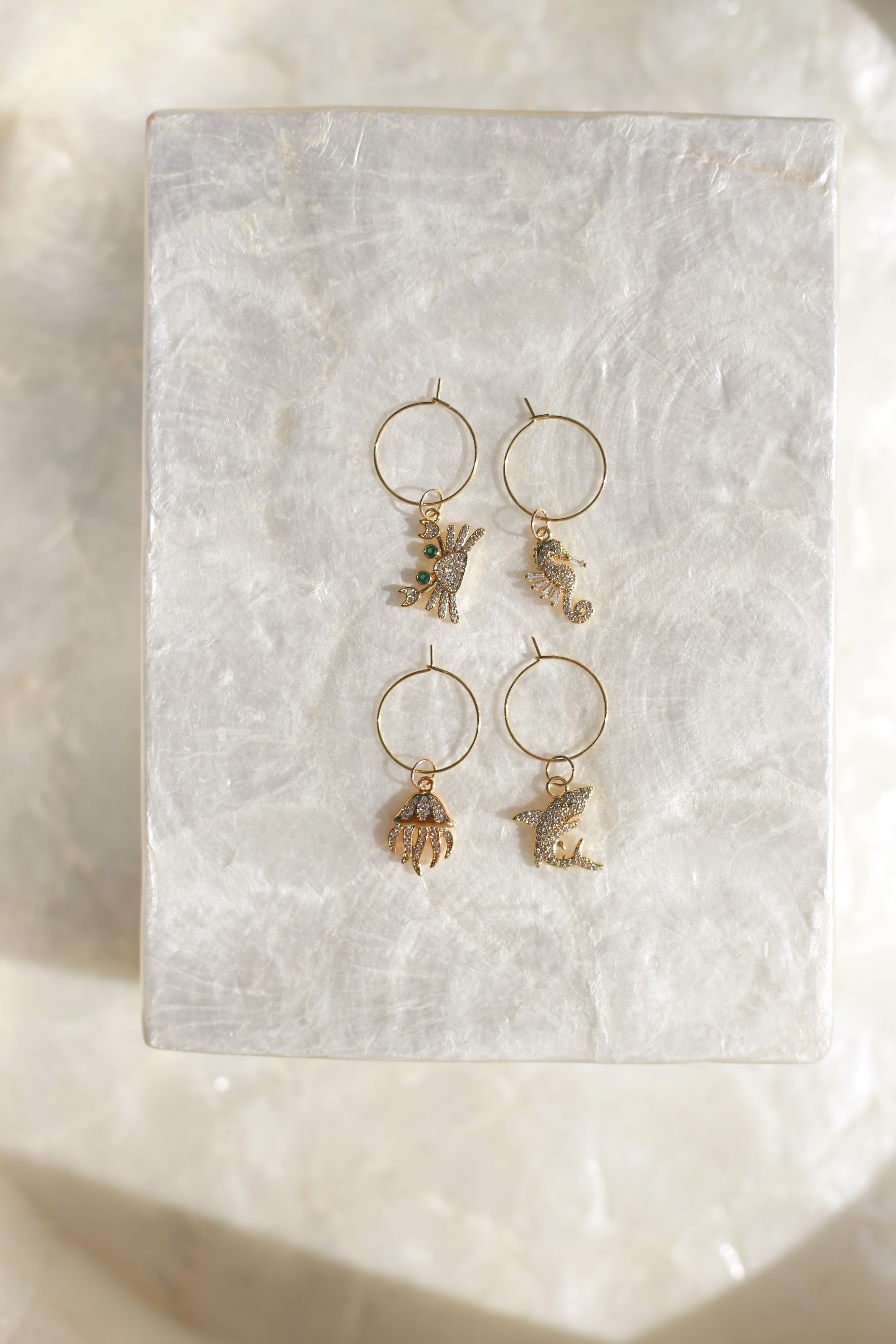 Sea Life Wine Glass Charms