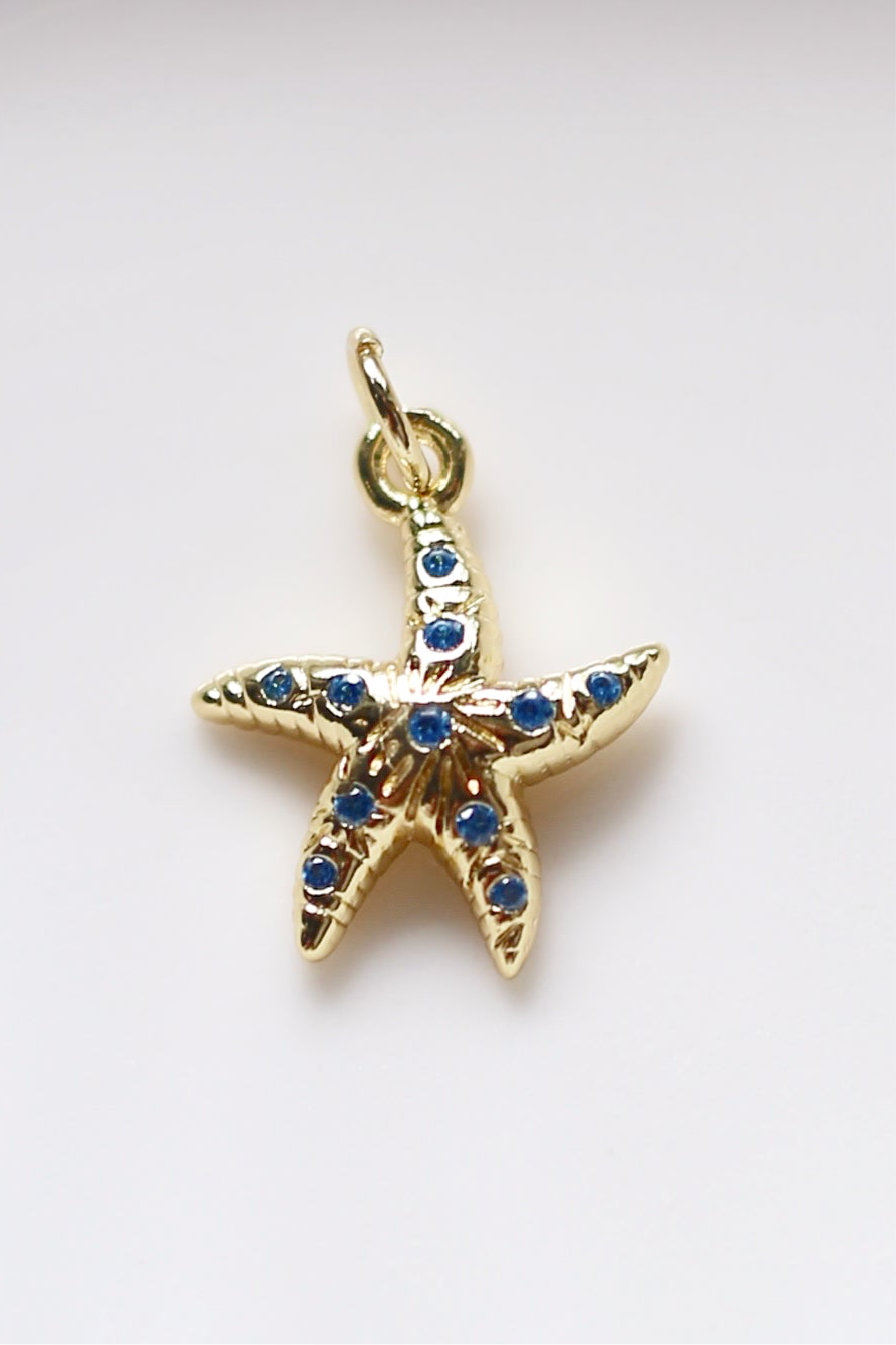 Small CZ Starfish Charm