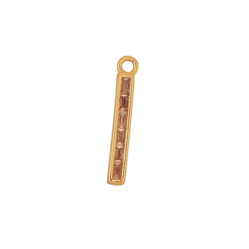 CZ Gold Bar Charm