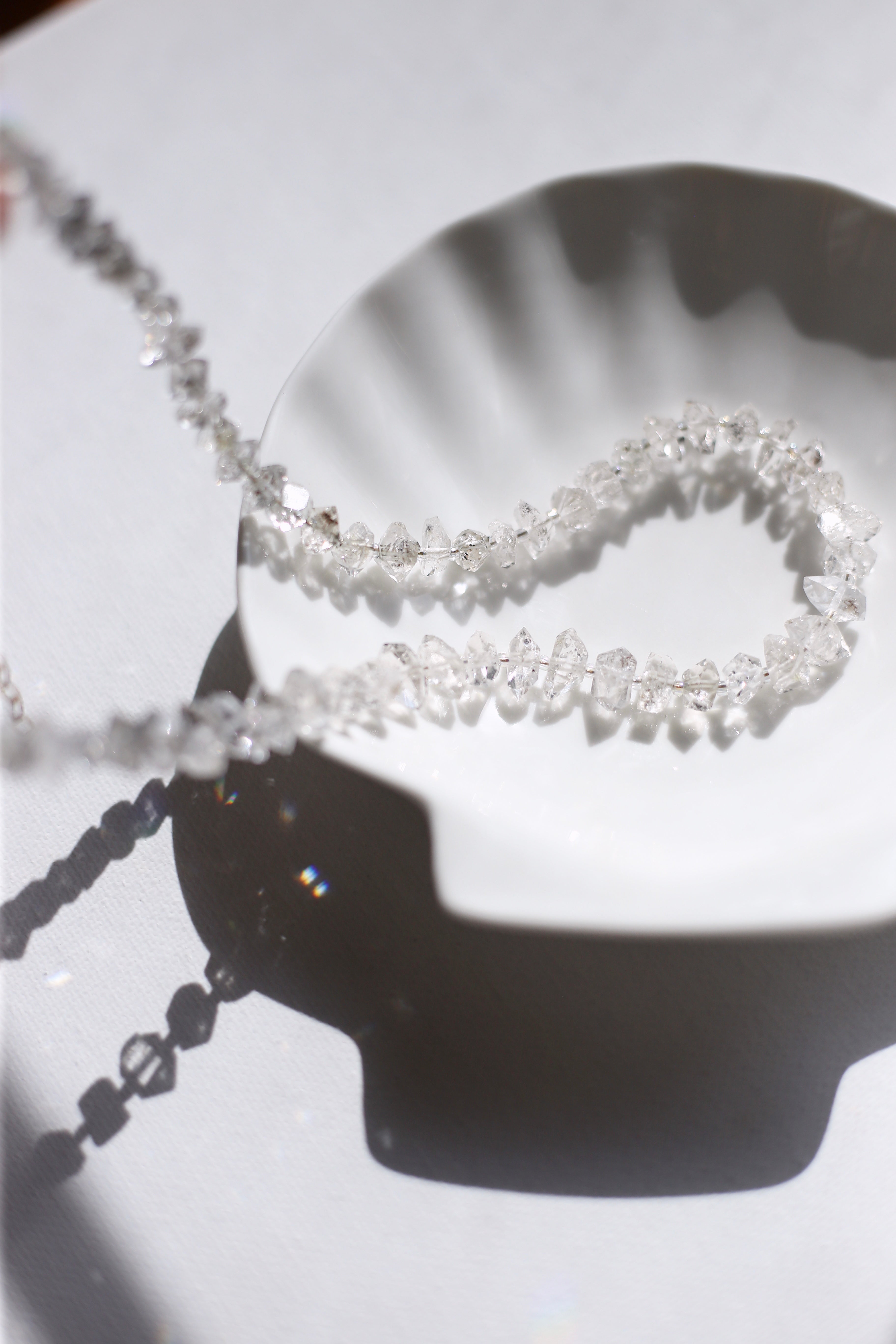 Celestina Herkimer Diamond Necklace Bokeh