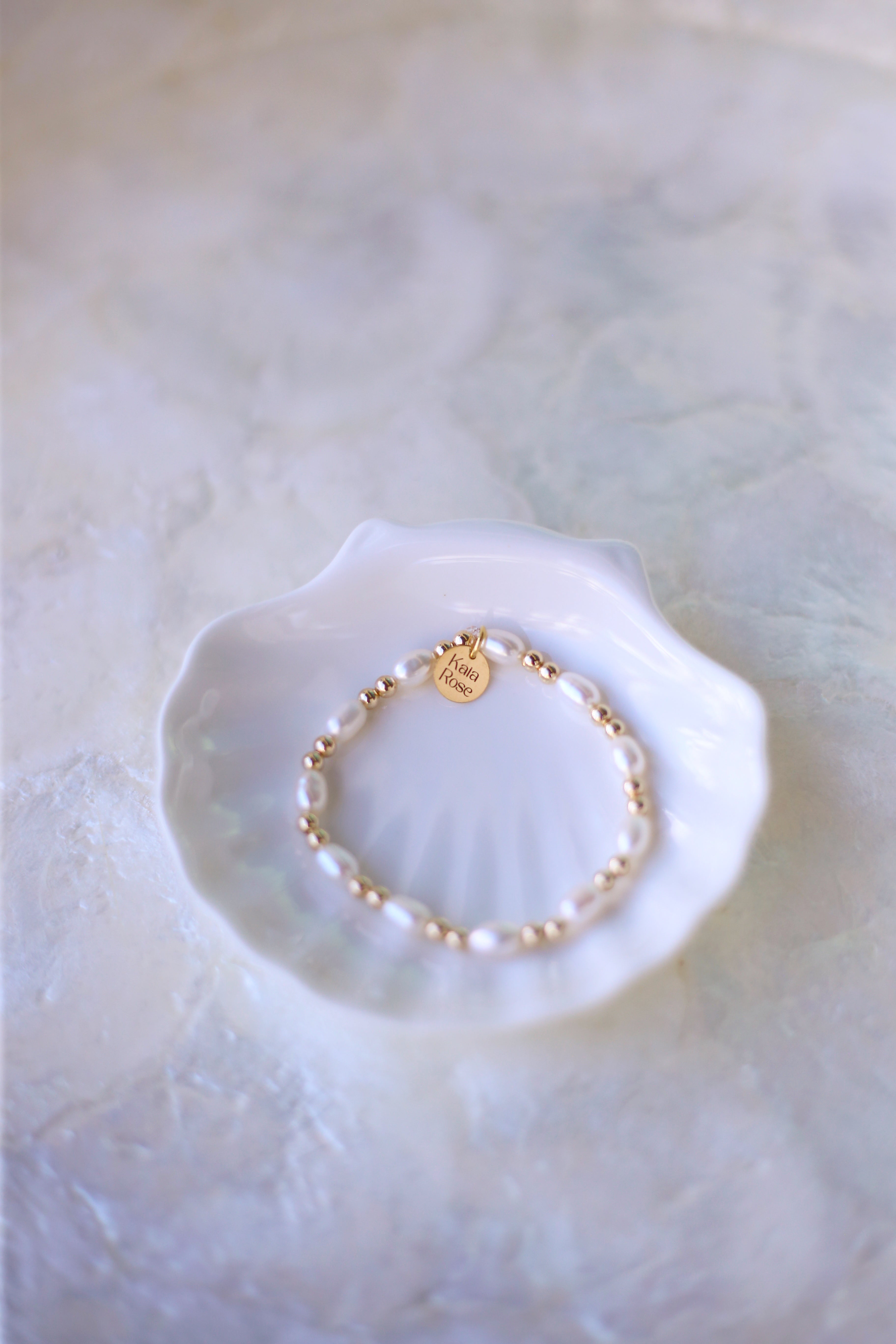 Coco AAA Freshwater Pearls 14K Gold Filled Beads Bracelet Bokeh