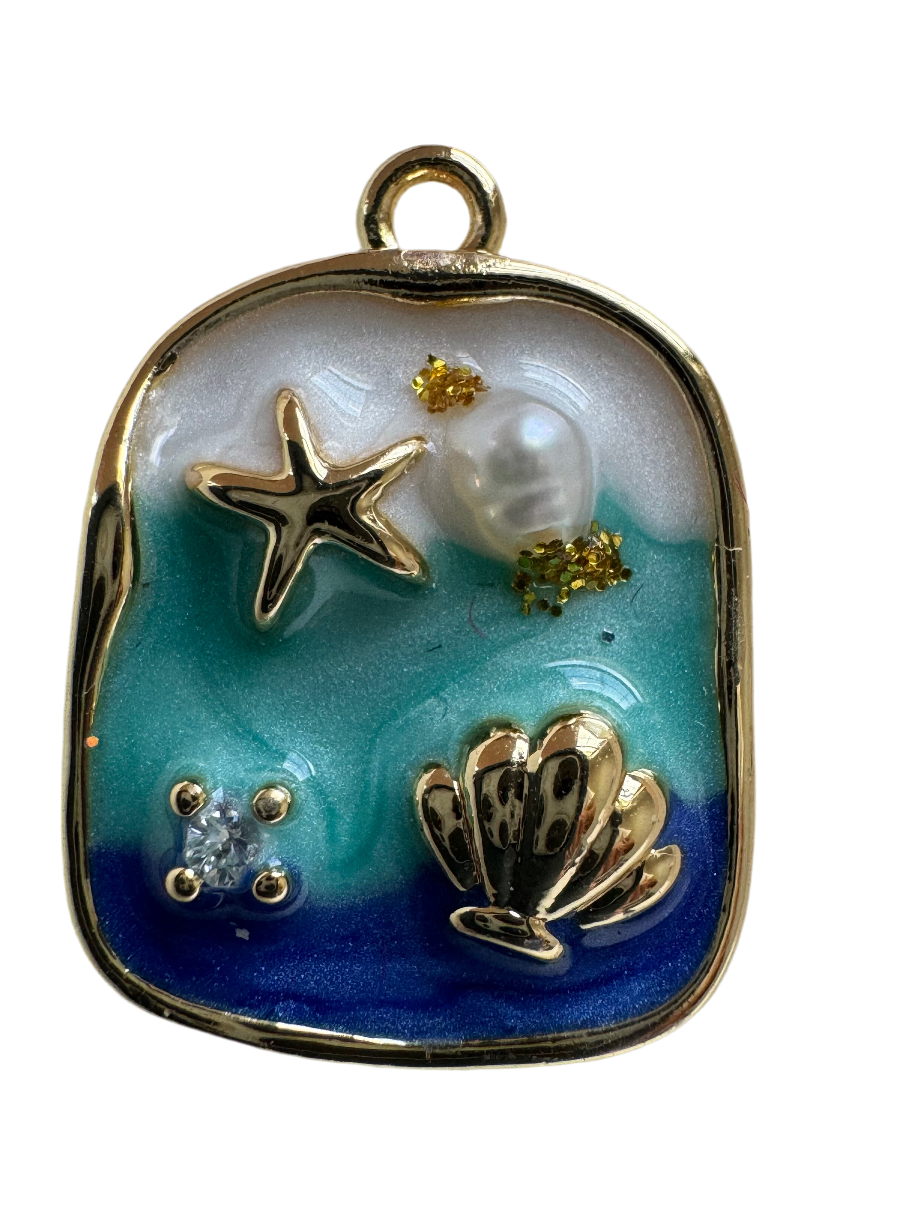 Enamel Beach Theme Charm