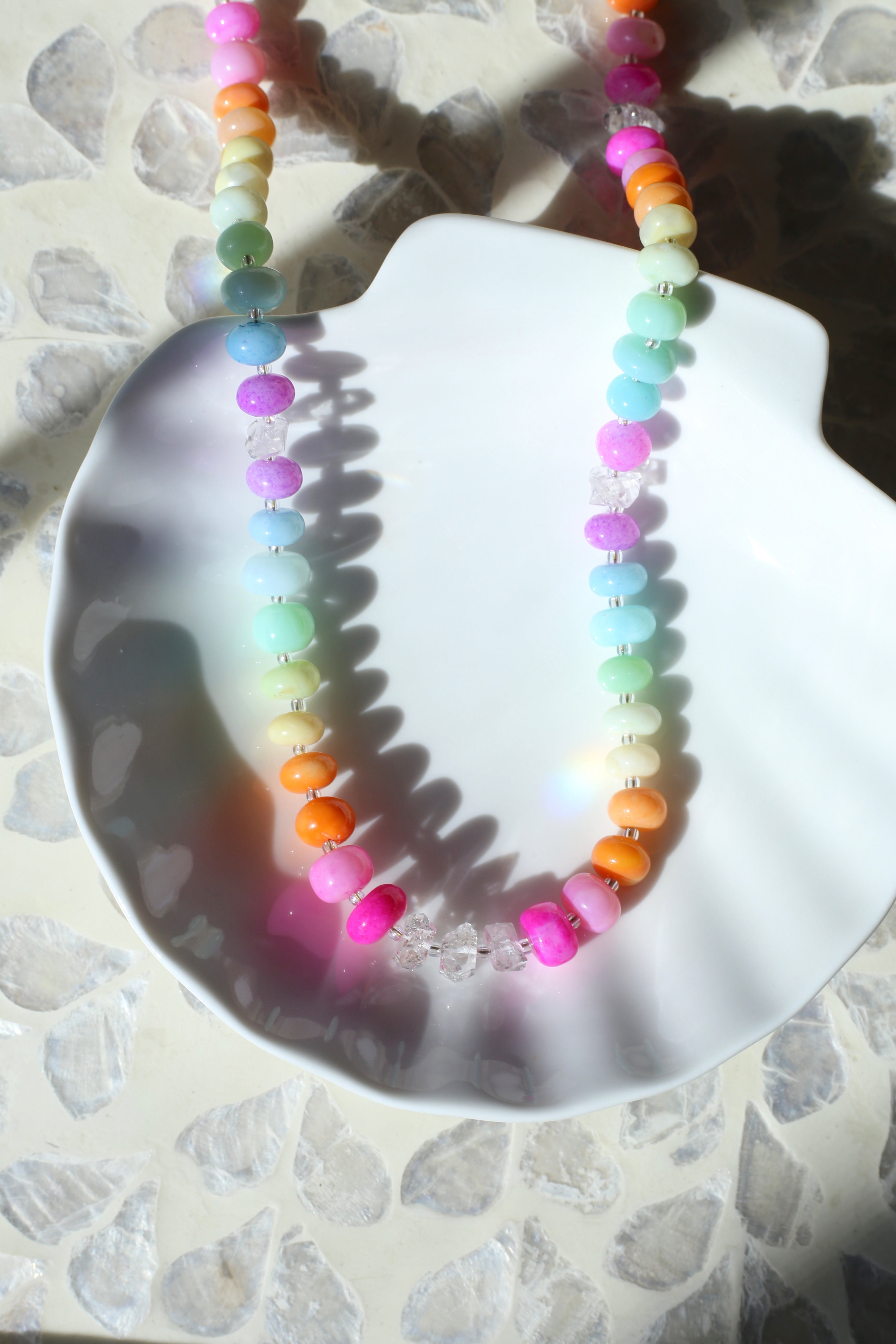 Evangeline Hand Dyed Opal Necklace