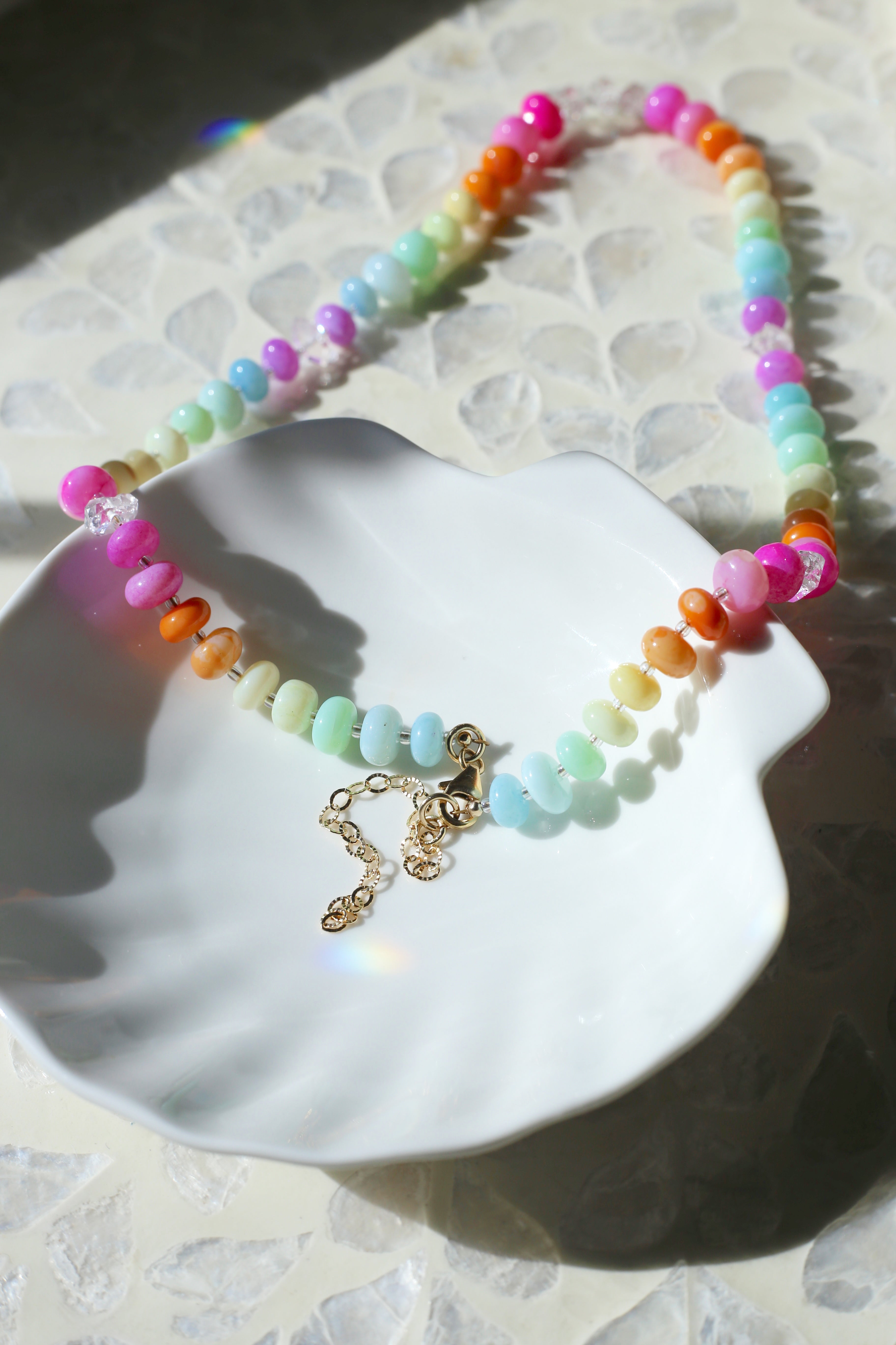 Evangeline Hand Dyed Opal Necklace Clasp