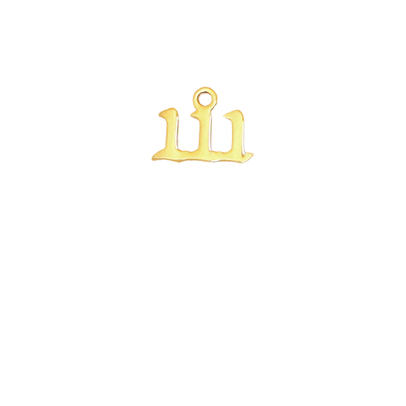Gold Angel Number 111 Charm