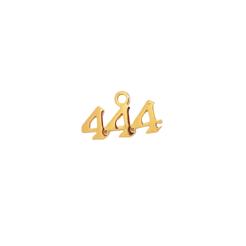 Gold Angel Number 444 Charm