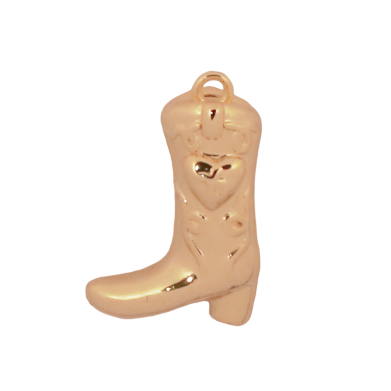 Gold Boot Heart Charm