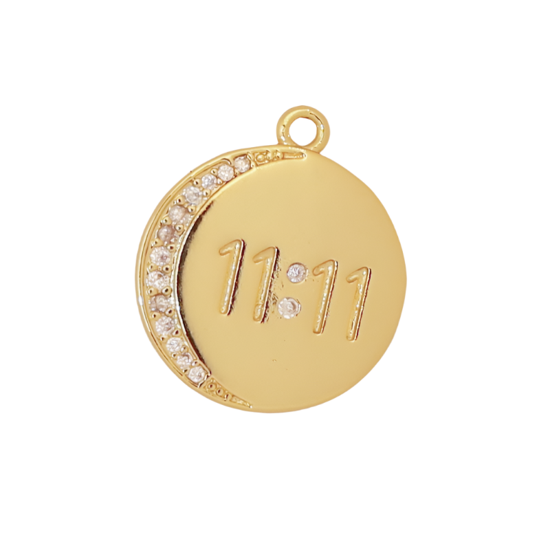 Gold CZ 11:11 Charm