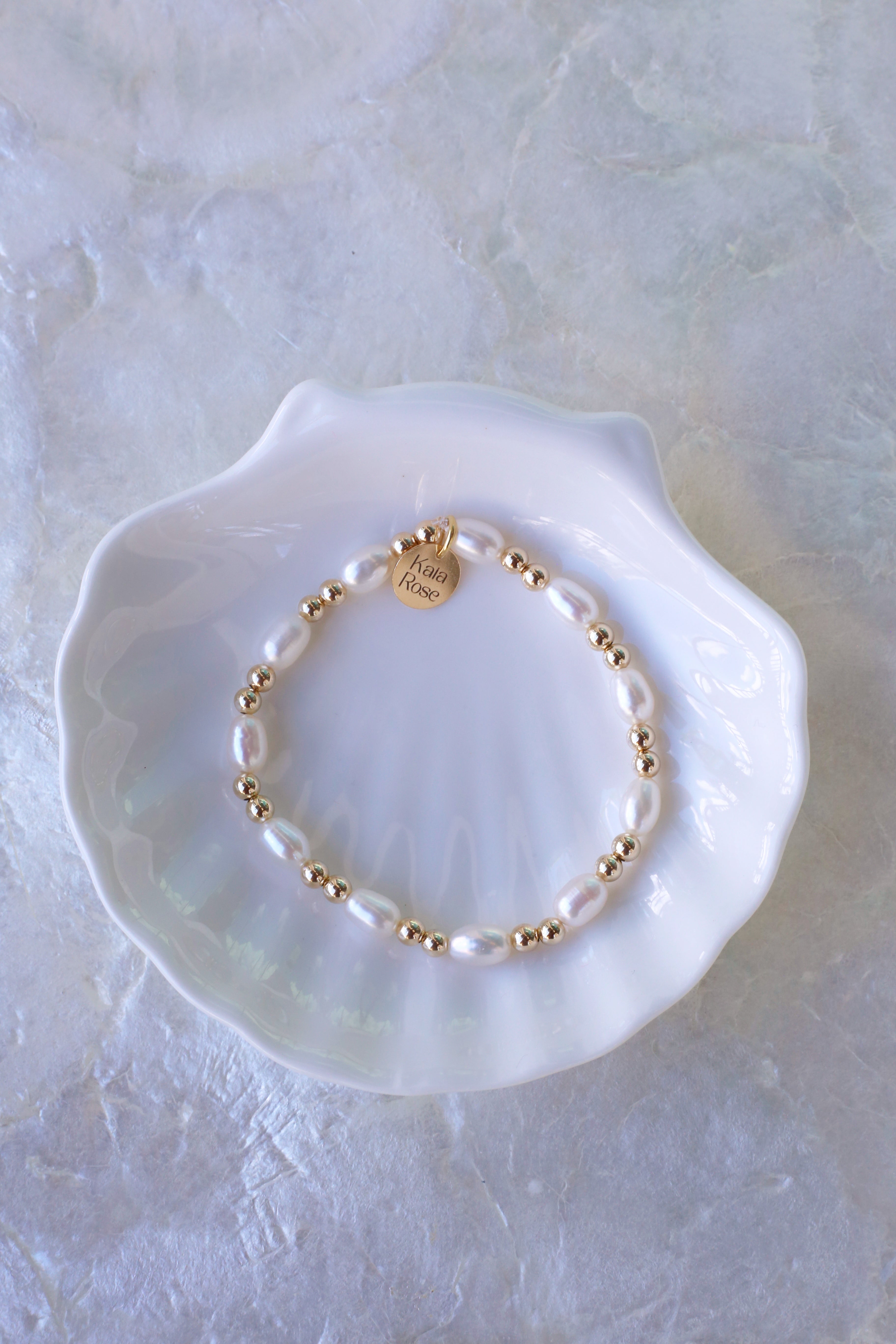 Gold Filled Coco Bracelet With Pearls