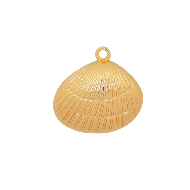 Gold Scallop Shell Charm