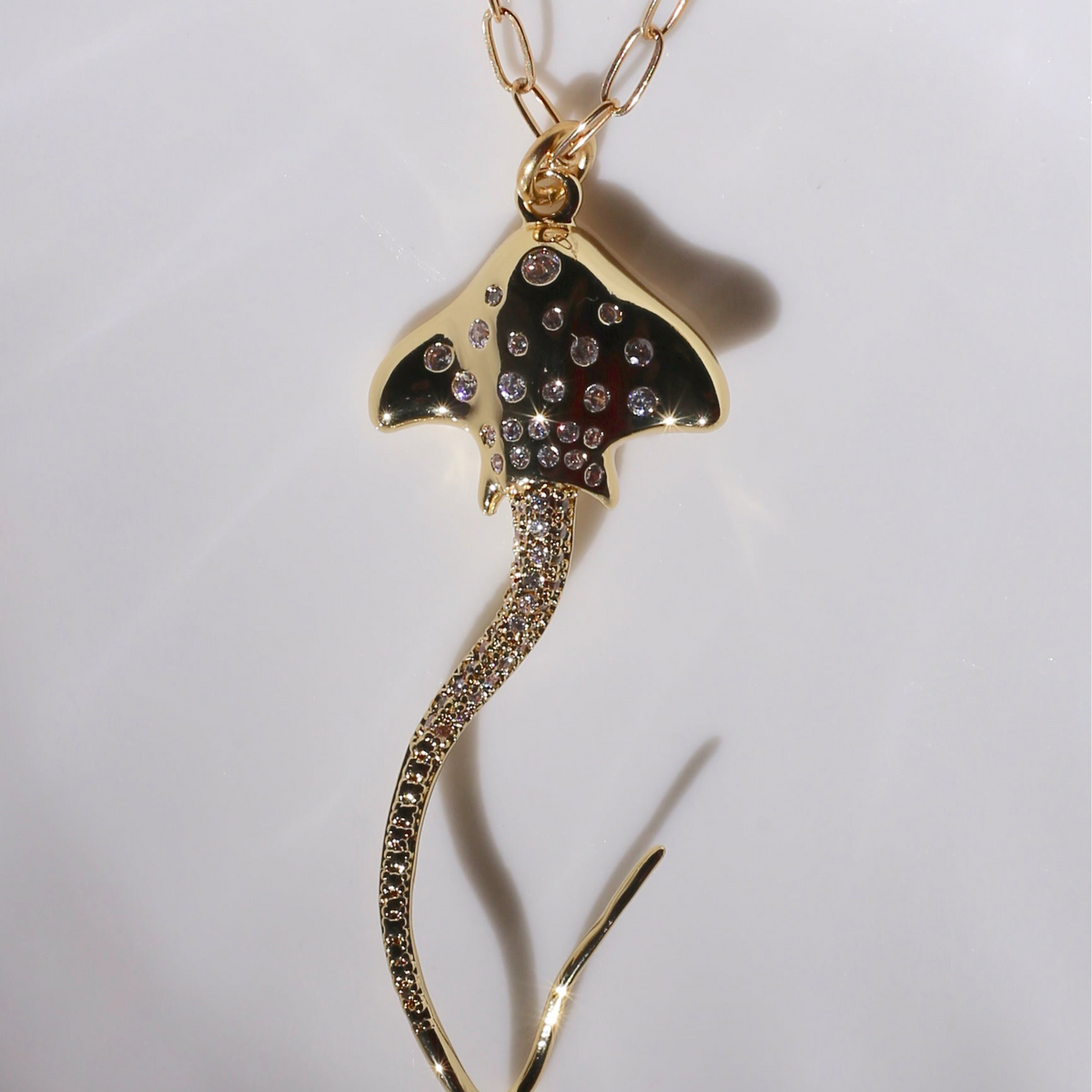 Hihimanu Spotted Eagle Ray Gold Charm Necklace | Kaia Rose Collective