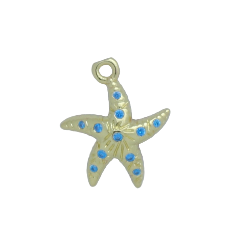 Small CZ Starfish Charm