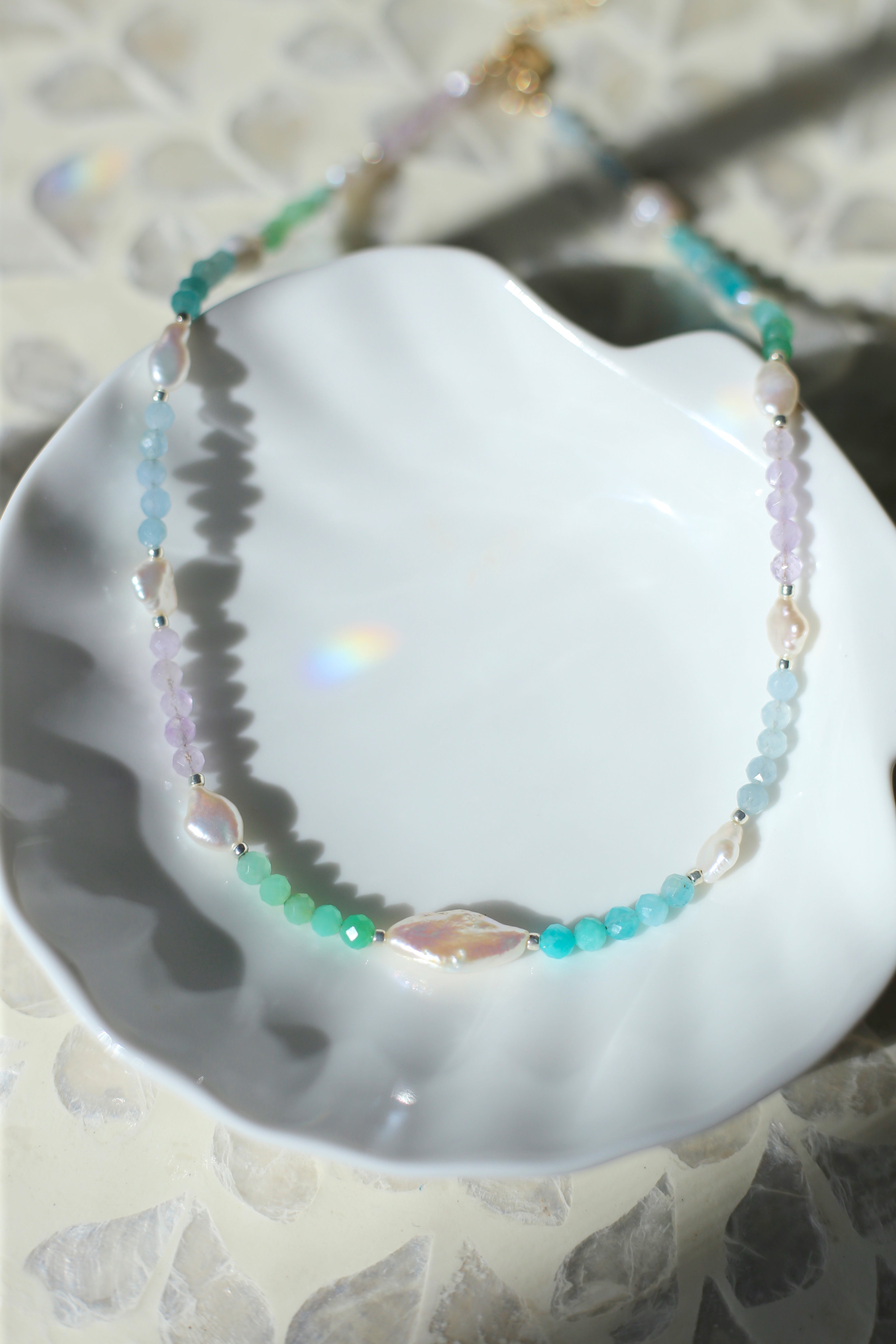 Joy Gemstone Freshwater Pearl Necklace