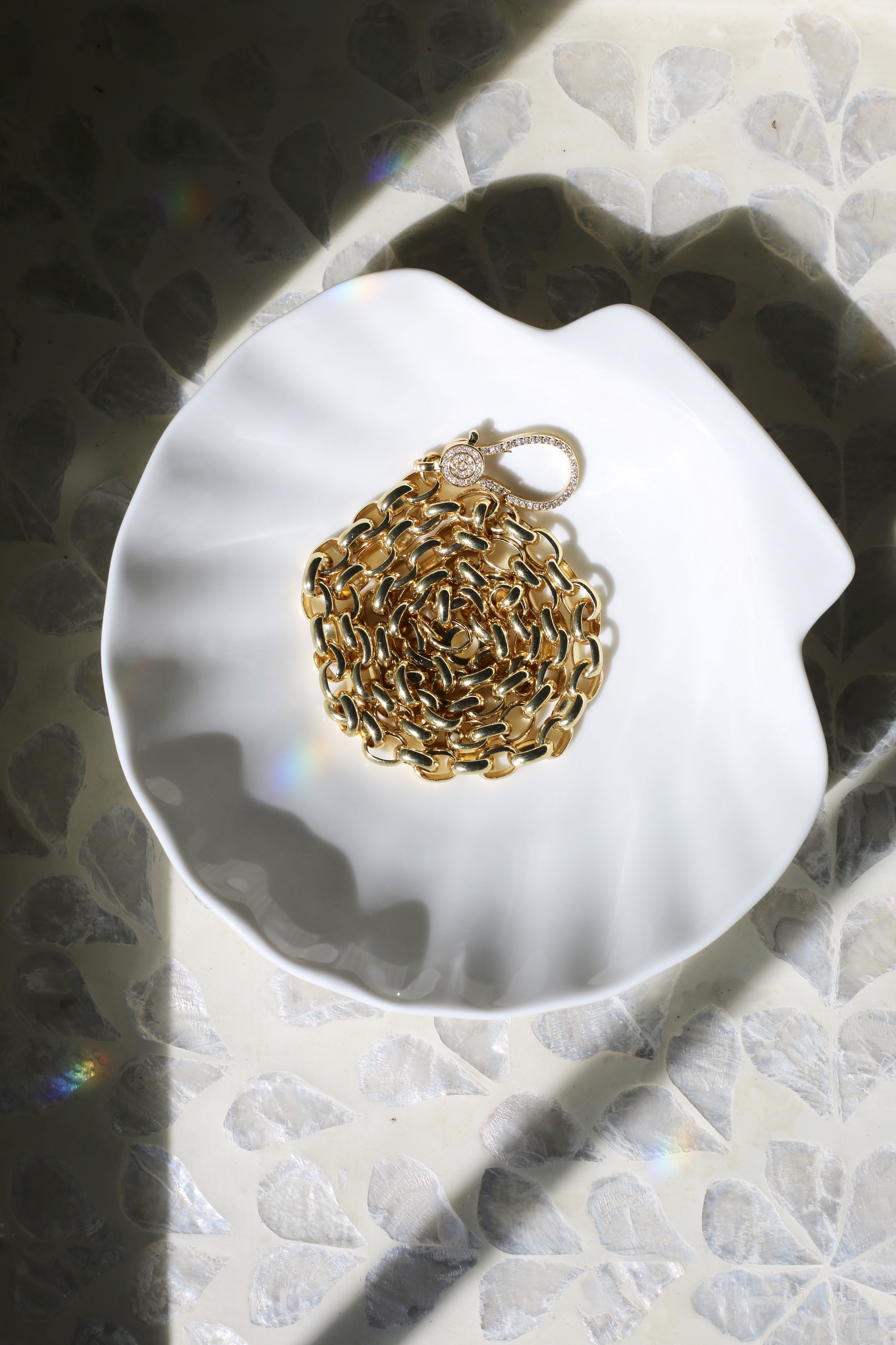 Rosie Gold Chain and Clasp Coiled