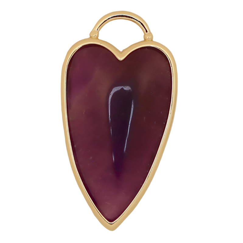 Heart Gemstone Charm