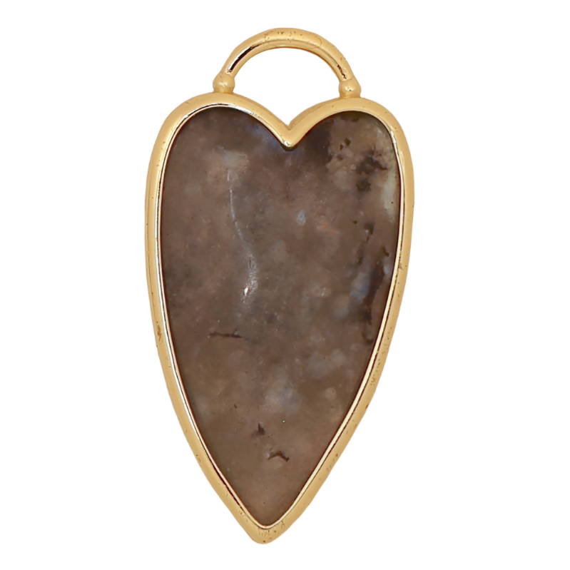 Heart Gemstone Charm