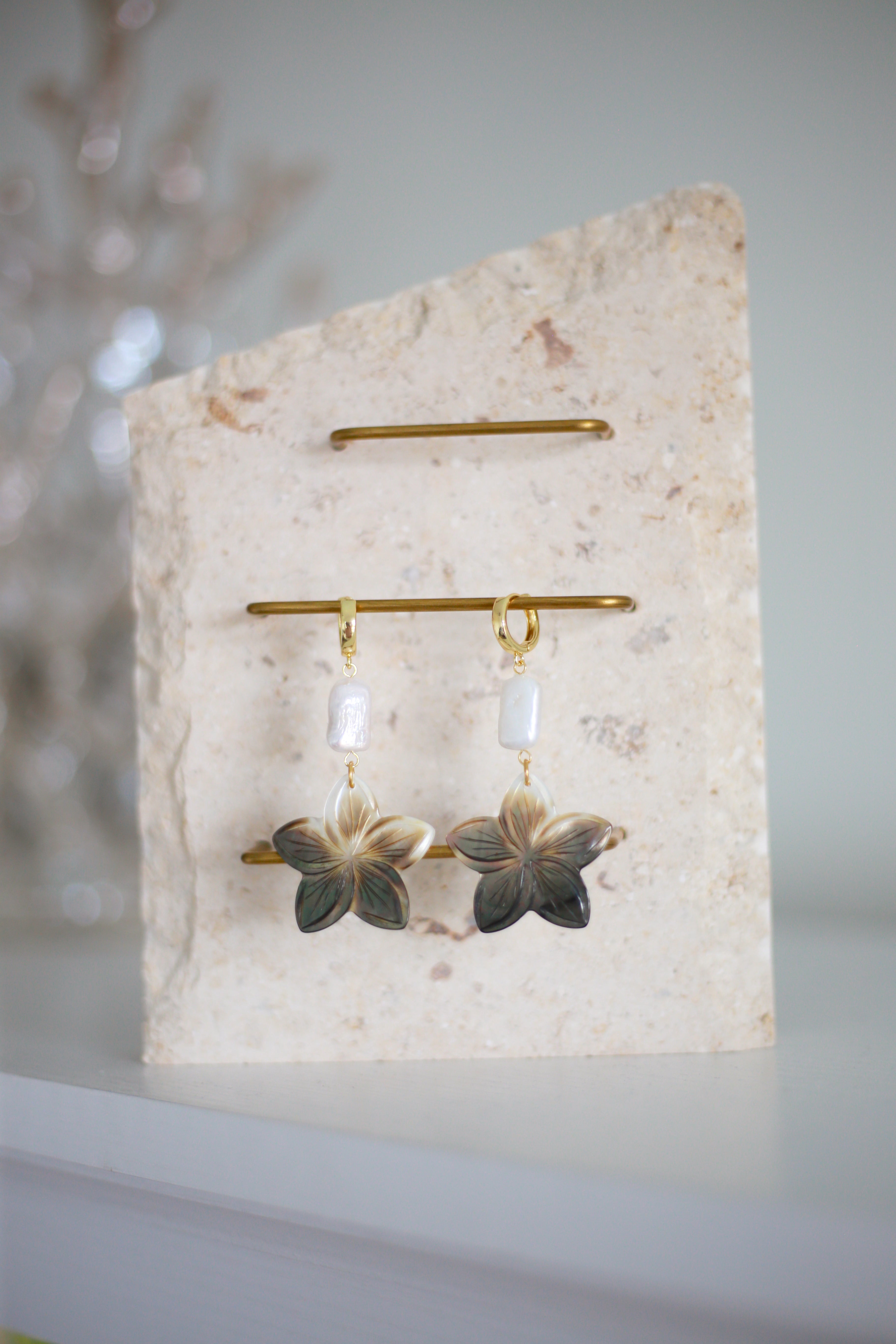 Kailani Plumeria Earrings