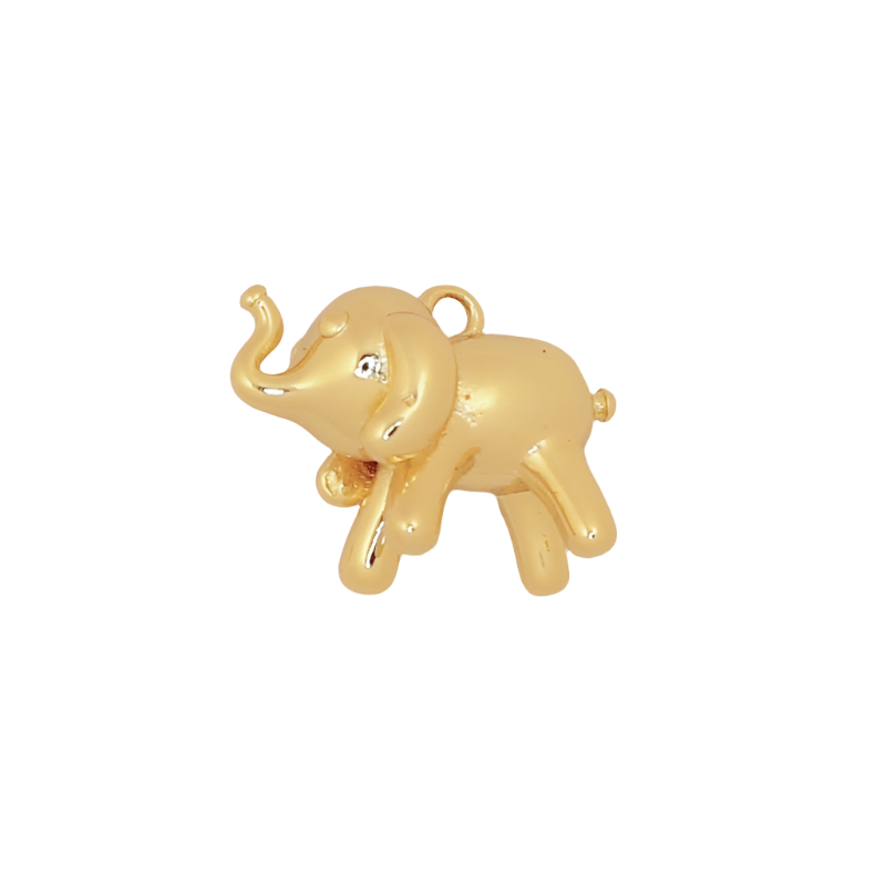 Gold Cute Elephant Charm