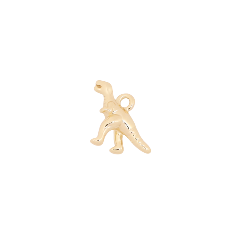 Small Gold Dinosaur Charm