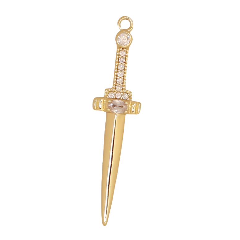 Gold Dagger Charm