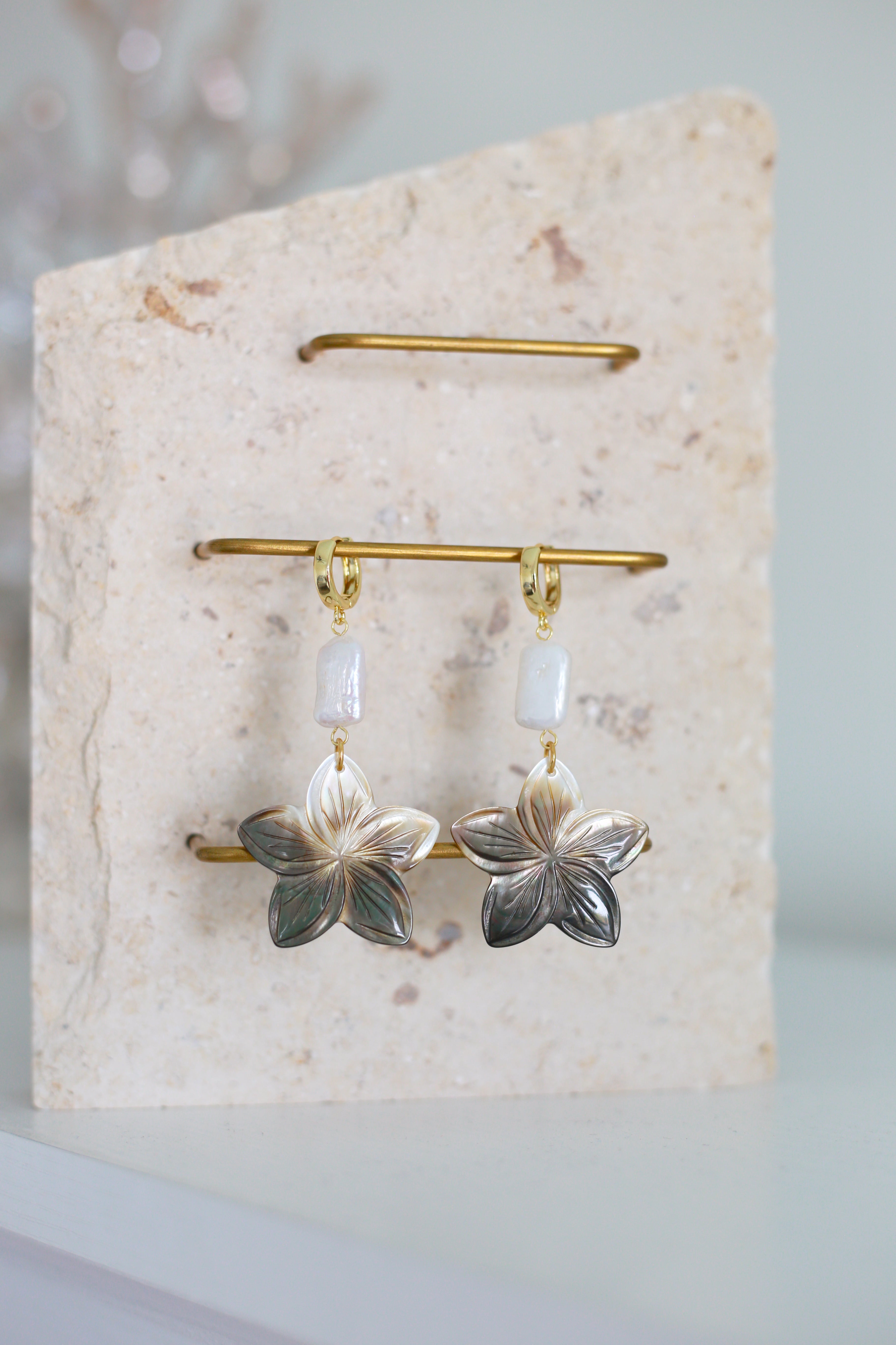 Kailani Plumeria Earrings